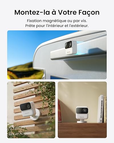 Reolink Kit Caméra Magnétique sans Fil, Autonomie 9 Mois, Home Hub Mini - 2