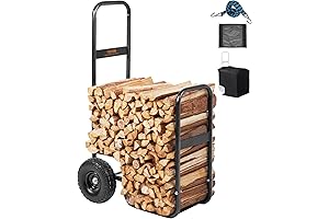VEVOR Firewood Cart for Efficient Outdoor Wood Storage and Transportation