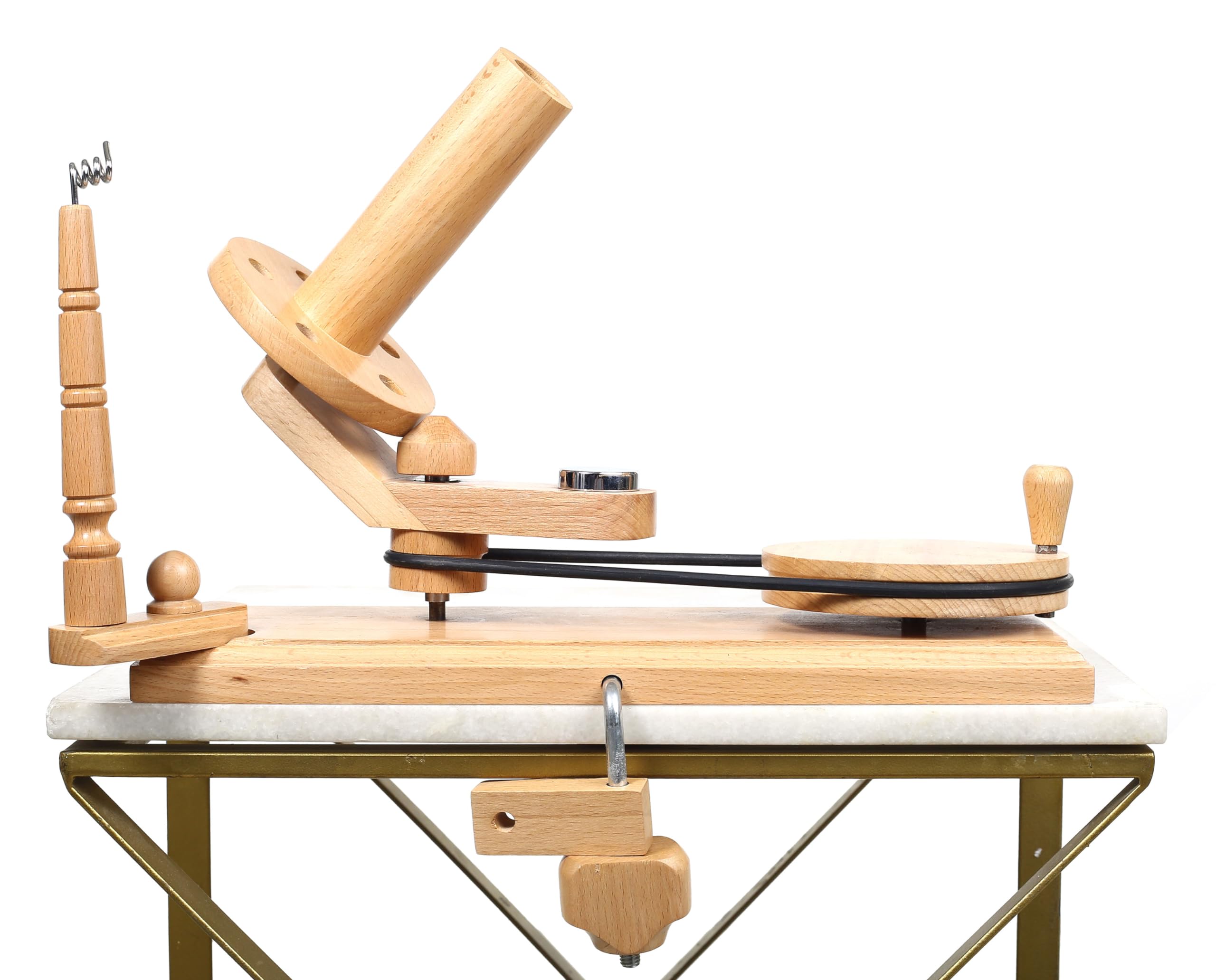 Avvolgitore a sfera in filato di legno azionato a mano e supporto per cordino per avvolgitore veloce in lana Swift Accessori per maglieria e uncinetto (Avvolgitore a sfera)