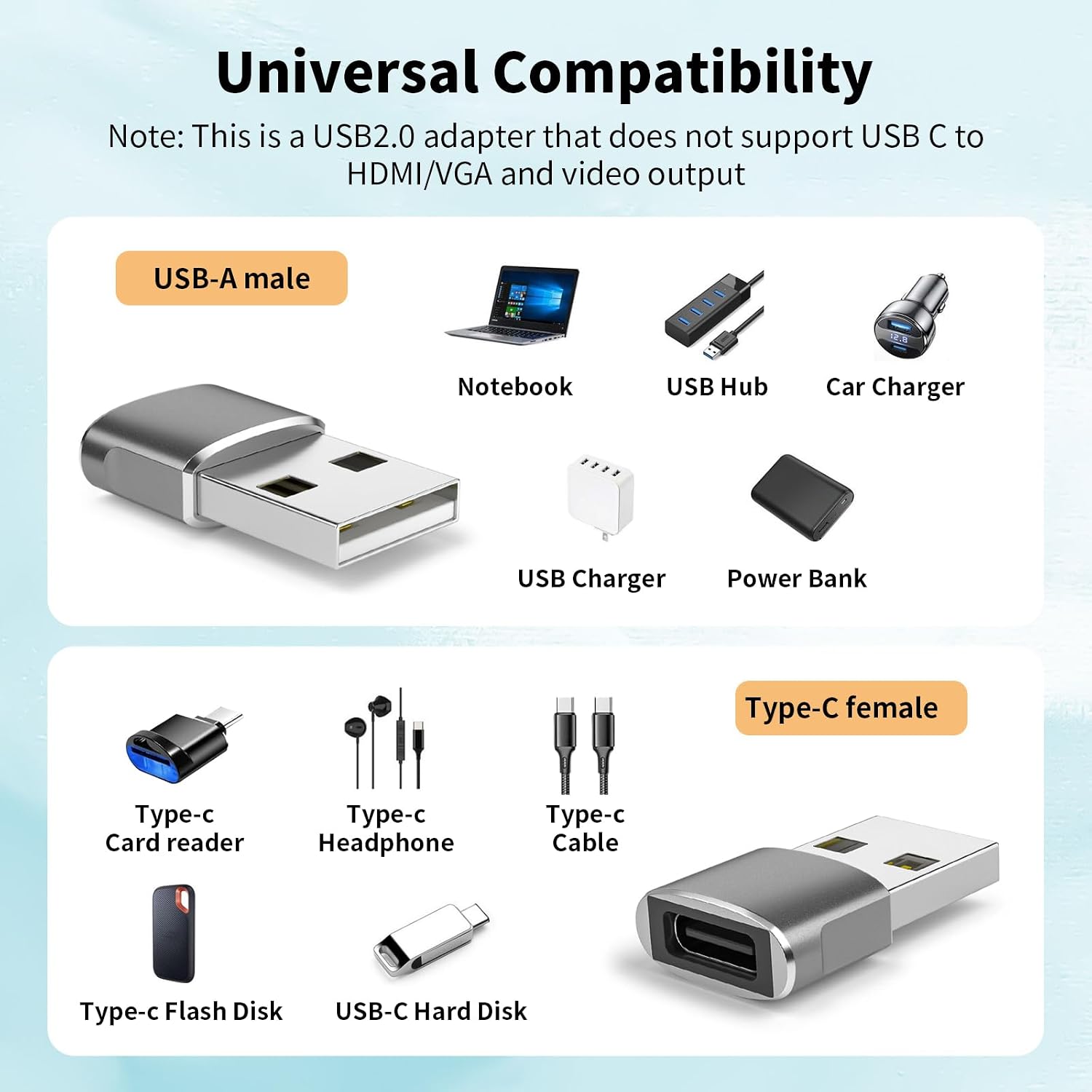 𝐔𝐩𝐠𝐫𝐚𝐝𝐞𝐝 USB to USB C Adapter 3Pack, Type-C to USB Adaptor, USB-C Female to USB-A Male Charger Cable Converter Compatible with MacBook, Notebook, Tablet, Airpod, Galaxy, Cell Phone, Car, Xbox