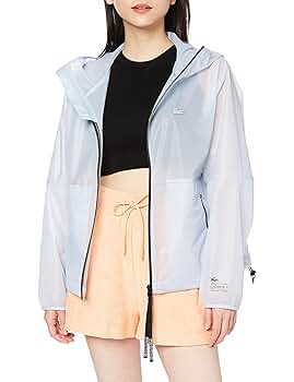 ラコステ 極美品 ウィンドブレーカー ホワイト ライム 撥水 レディース M ラコステ 極美品 ウィンドブレーカー ホワイト ライム 撥水