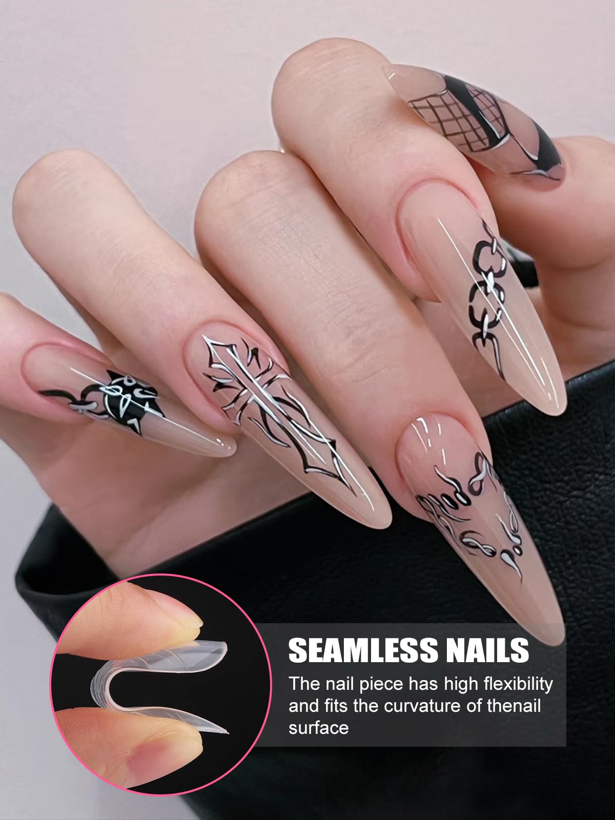 TOROKOM Dual Nail Forms Kit for Poly Extension Gel 4 Shapes Structure Poly Nail Gel Stiletto Square Nail Molds for Builder Gel Poly Nail Gel Nail Art Design Salon&DIY - Image 2