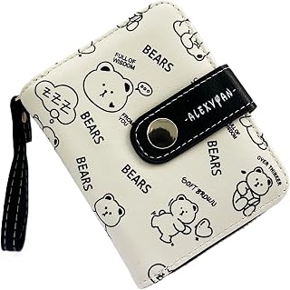 Alexvyan Compact Bears Tri-fold Wallet PU Leather, Women's Purse Wallet Organizer Female Hand Clutch Women/Ladies/Girls Wa... Price In India