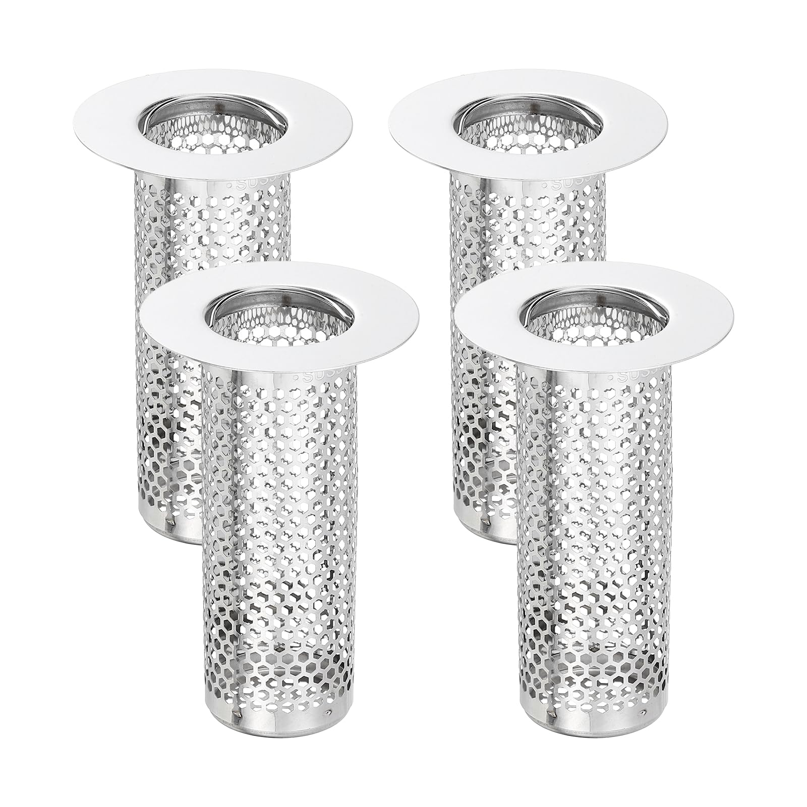 View 1 of ***MISSING PARTS***
uxcell 4 Pack Shower Drain Strainer, 3.2" x 2" 304 Stainless Steel Floor Drain Strainer Deep Sink Hair Catcher for Kitchen Bathroom Balcony Floor Drain, Fit Hole Size from 1.1" to 2"