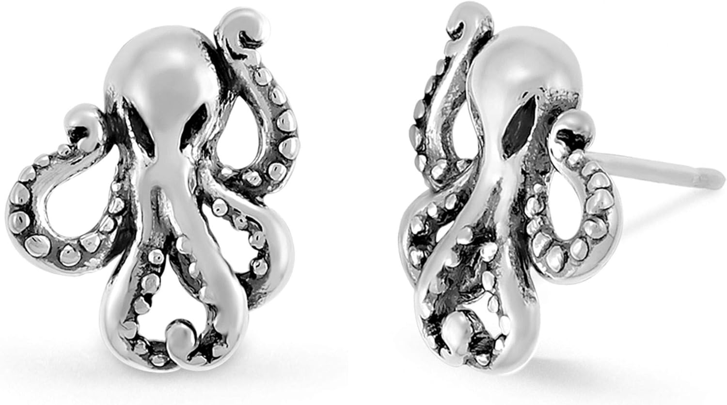 Boma Jewelry Sterling Silver Octopus Stud Earrings - Image 5