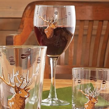 Black Forest Decor Elk Wine Glasses