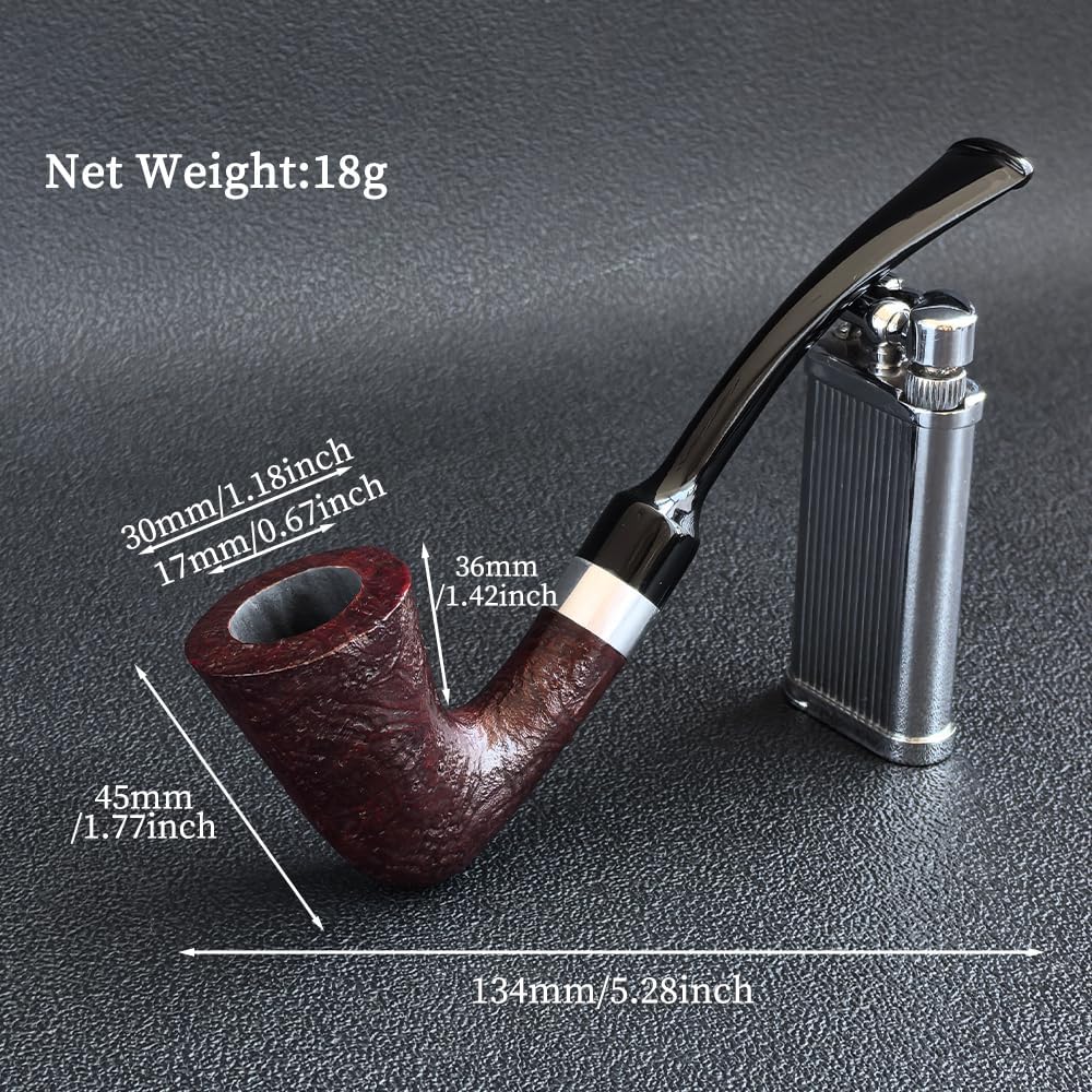 hugestone tobacco smoking pipe, brown