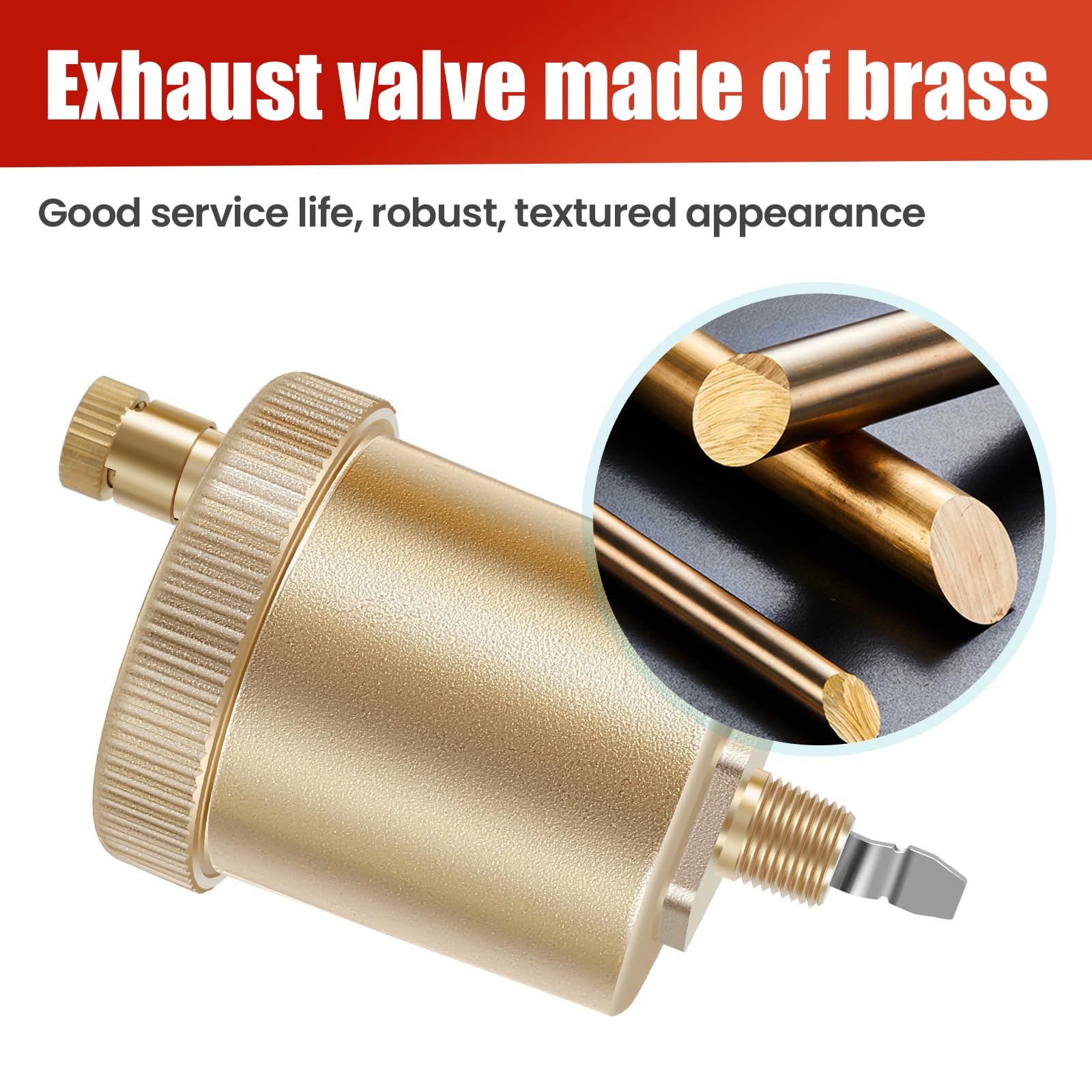 2 Válvulas De Ventilación Automáticas De 1/8" De Cobre, Para Radiadores Y Escapes De Aire