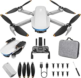Drone com Camera 4K HD, S6S Drone de GPS com Controle Remoto, com Flutuação de Fluxo Óptico, 1500m de Alcance, Retorno Inteligente