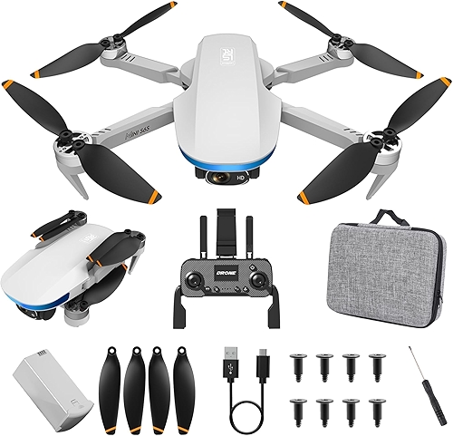 Drone com Camera 4K, S6S Drone de GPS com Controle Remoto, com Flutuação de Fluxo Óptico, 1500m de Alcance,Transmissão HD em Tempo Real
