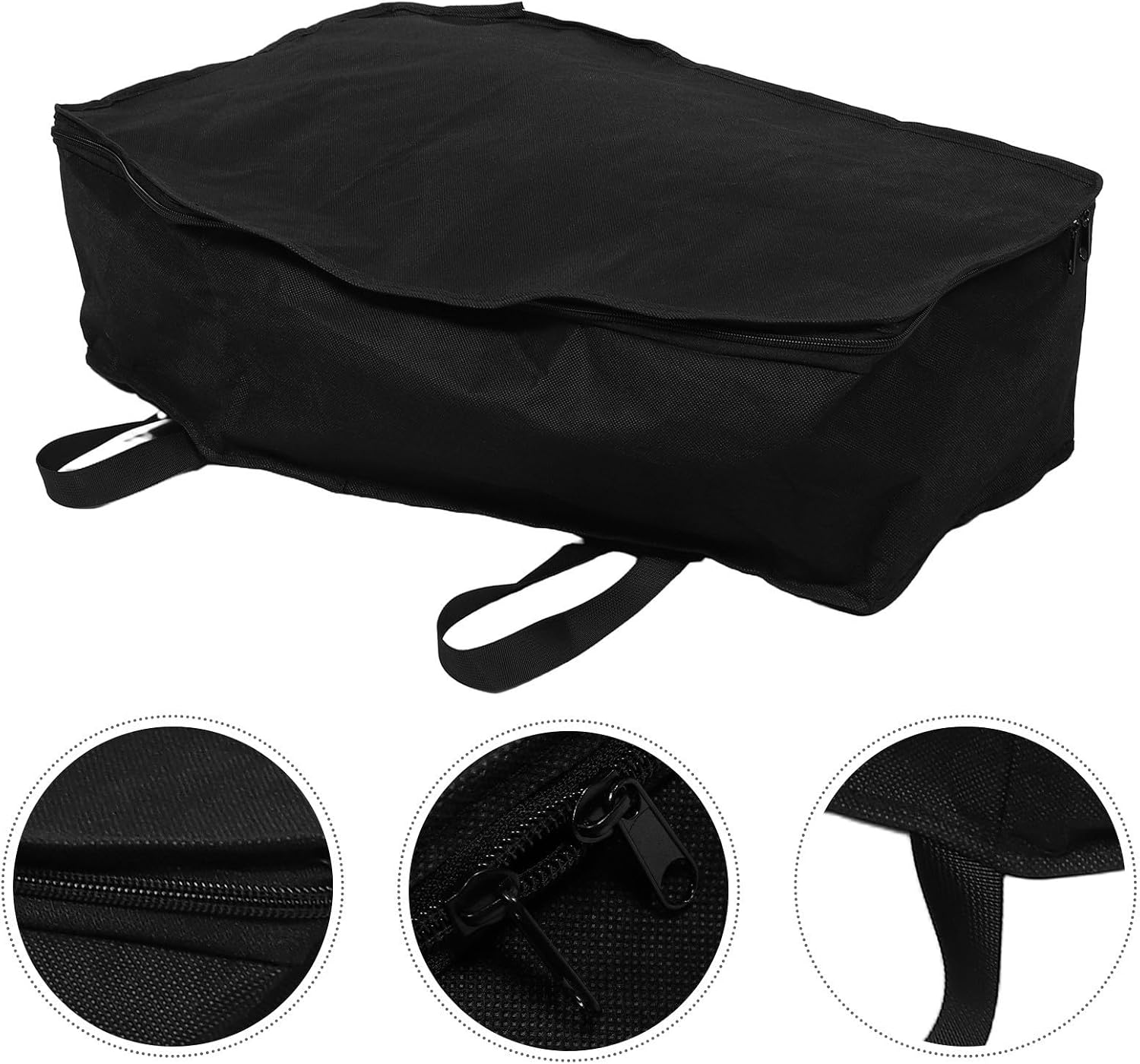 CHILDWEET Pet Burial Bag for Cats and Dogs Black Non-Woven Fabric Coffin Shaped Body Bag with Tear-Resistant Material and Adaptable Burial Solutions for Cremation
