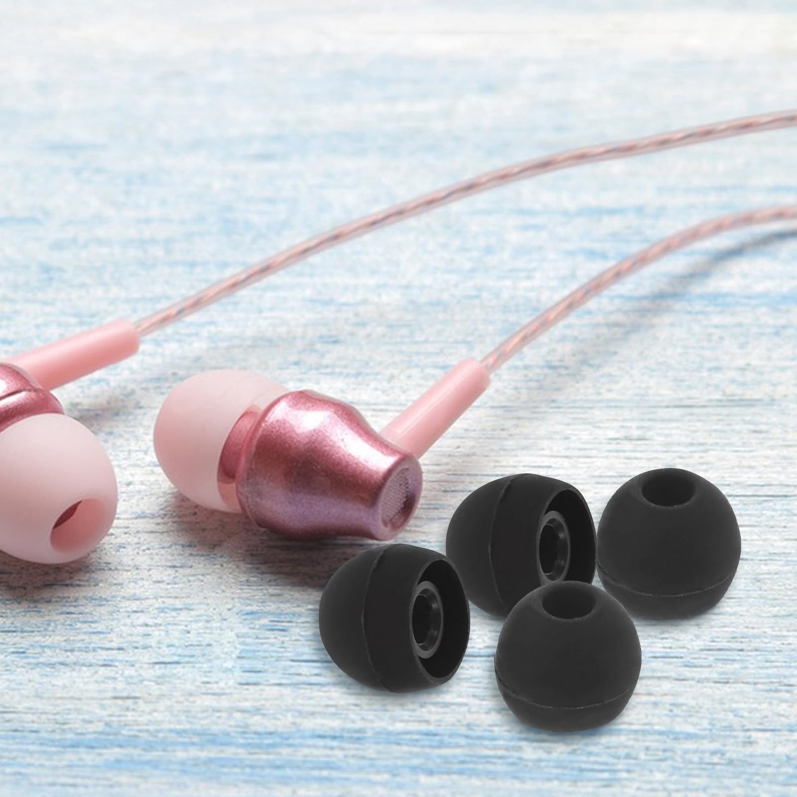 jojofuny 200 pezzi di cuscinetti auricolari di ricambio in silicone - cuscinetti auricolari morbidi per cuffie palestra ufficio sonno quotidiano viaggio