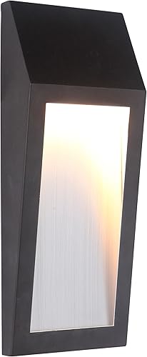 Miniatura 5 de Craftmade Z9302-BAO-LED - Lámpara de pared LED de cuña para exteriores, 1 luz, 8 vatios, aluminio cepillado (5 pulgadas de ancho x 11 pulgadas de