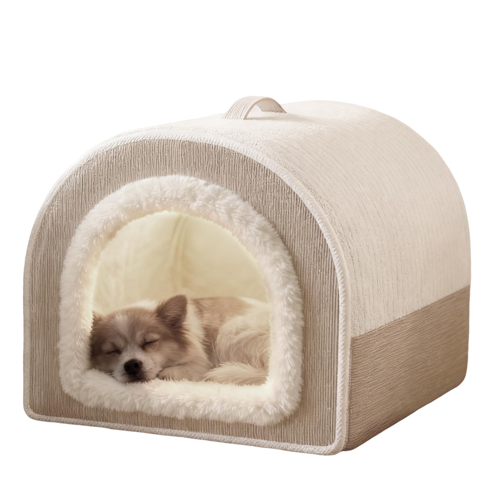 Lit pour chat d'intérieur et petit chien : tapis d'hiver en peluche lavable pour salon