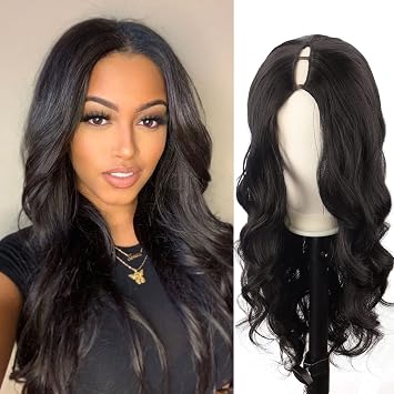 KRSI V Part Body Wave Wig - 24" Upgrade Clip In Heat Resistant Synthetic Half Wig VP3024