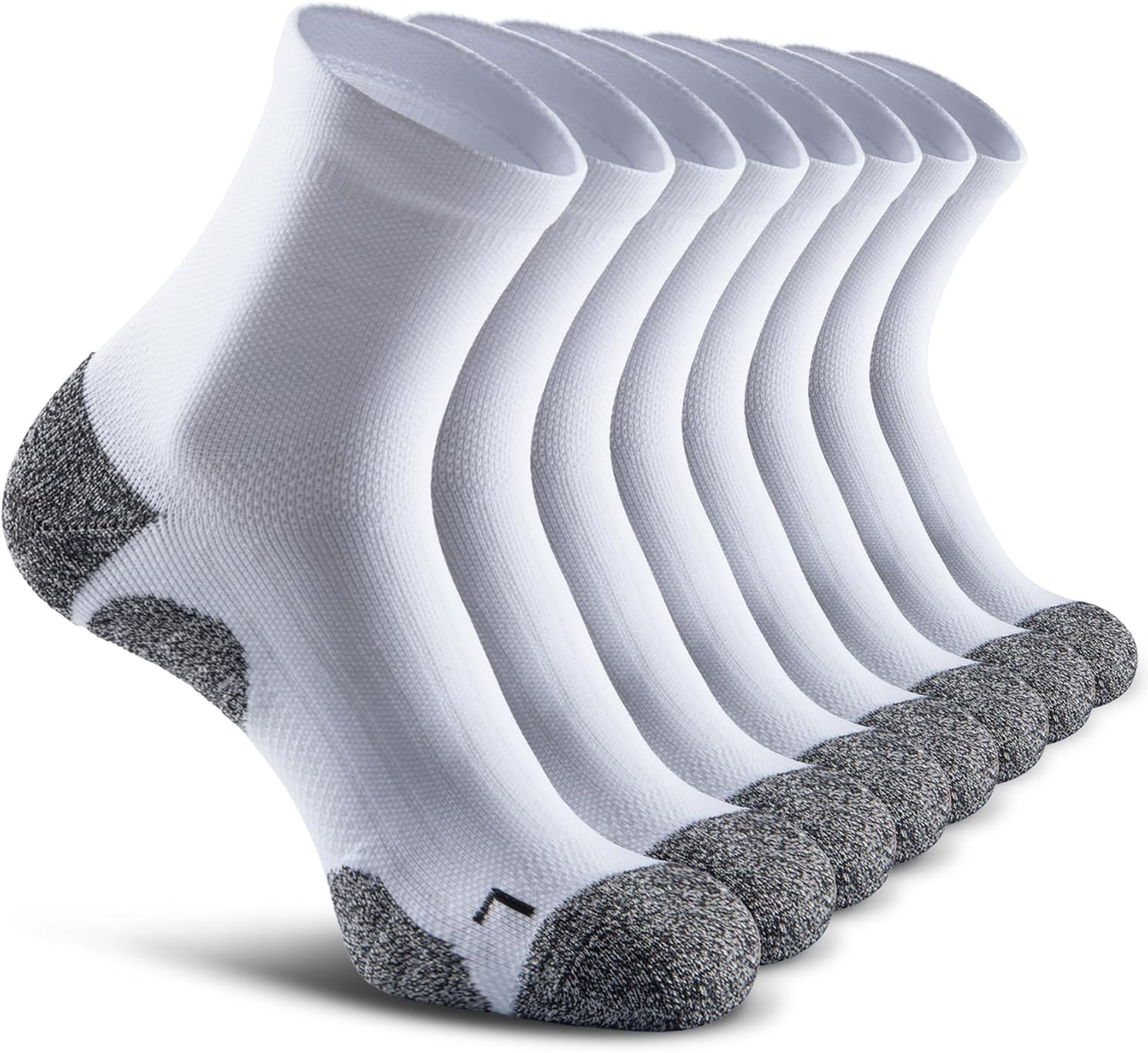 Quarter Compression Socks for Men Women, Cushioned Running Hiking Socks