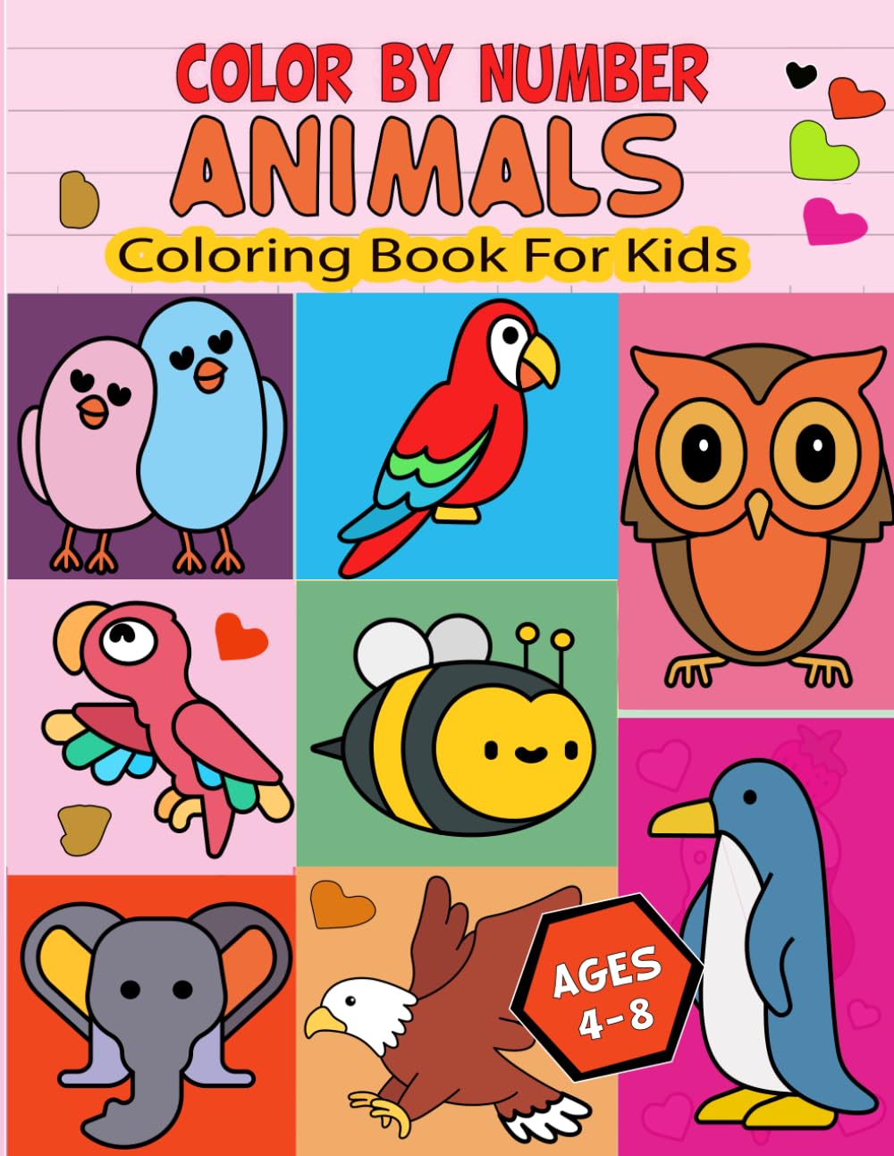 Color by Number Animals for Kids: Fun and Easy Coloring Book with Cute Animals for Kids Ages 4–8
