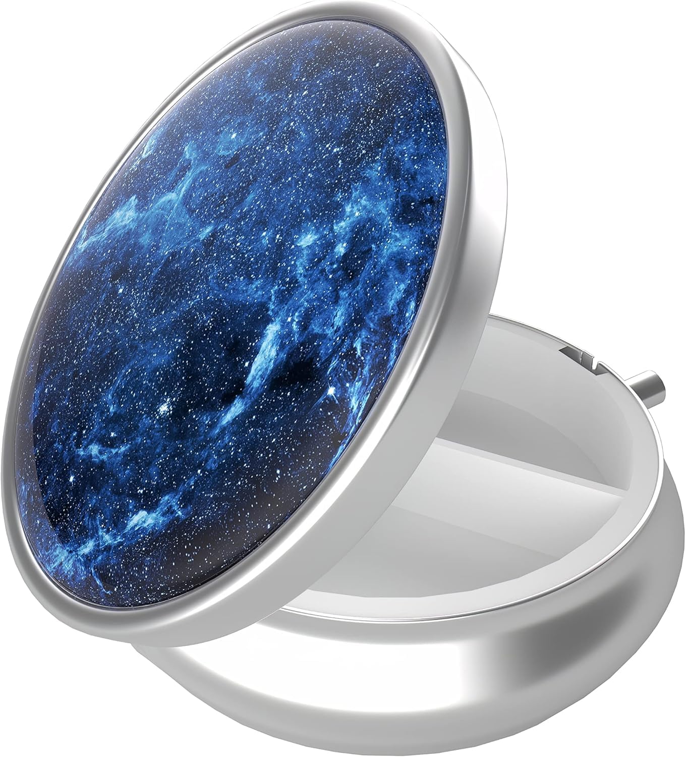 Weaninyiu Pill Box, 3 Compartment Portable Travel Medicine Box with Mirror, Compact and Cute, Fits in Purse and Pocket, Medicine and Vitamin Organizer