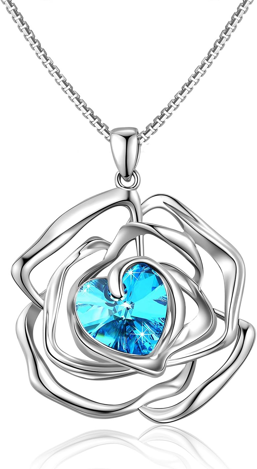 Fashion Jewlery Brave Heart 18K Gold Plated Heart Shape Necklace With Swarovsk Crystal For Woman Birthday Mother’s Day Anniversary Jewelry Gift for Women Wife Mom Girlfriend Girls
