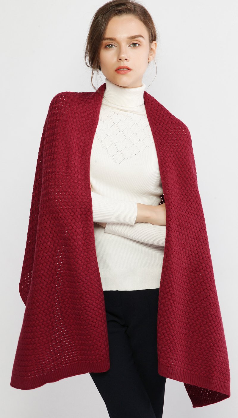 RIIQIICHY Grosse Echarpe Femme Hiver Chaud Grande Tricot Echarpes Foulards Épaisses Longues Pashmina Châle Etole