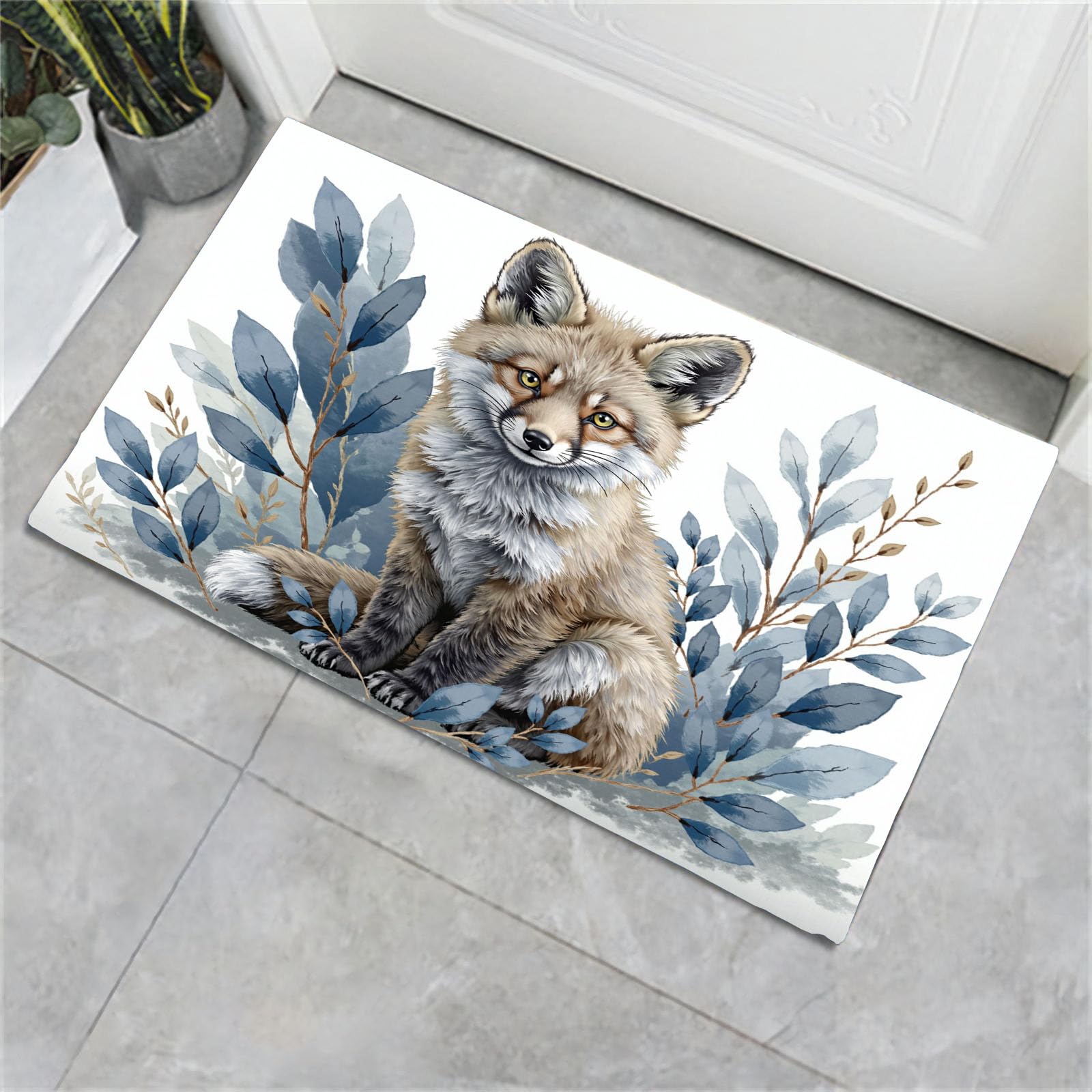 Paillasson à feuilles de renard antidérapant fini les tapis qui glissent dans l'entrée