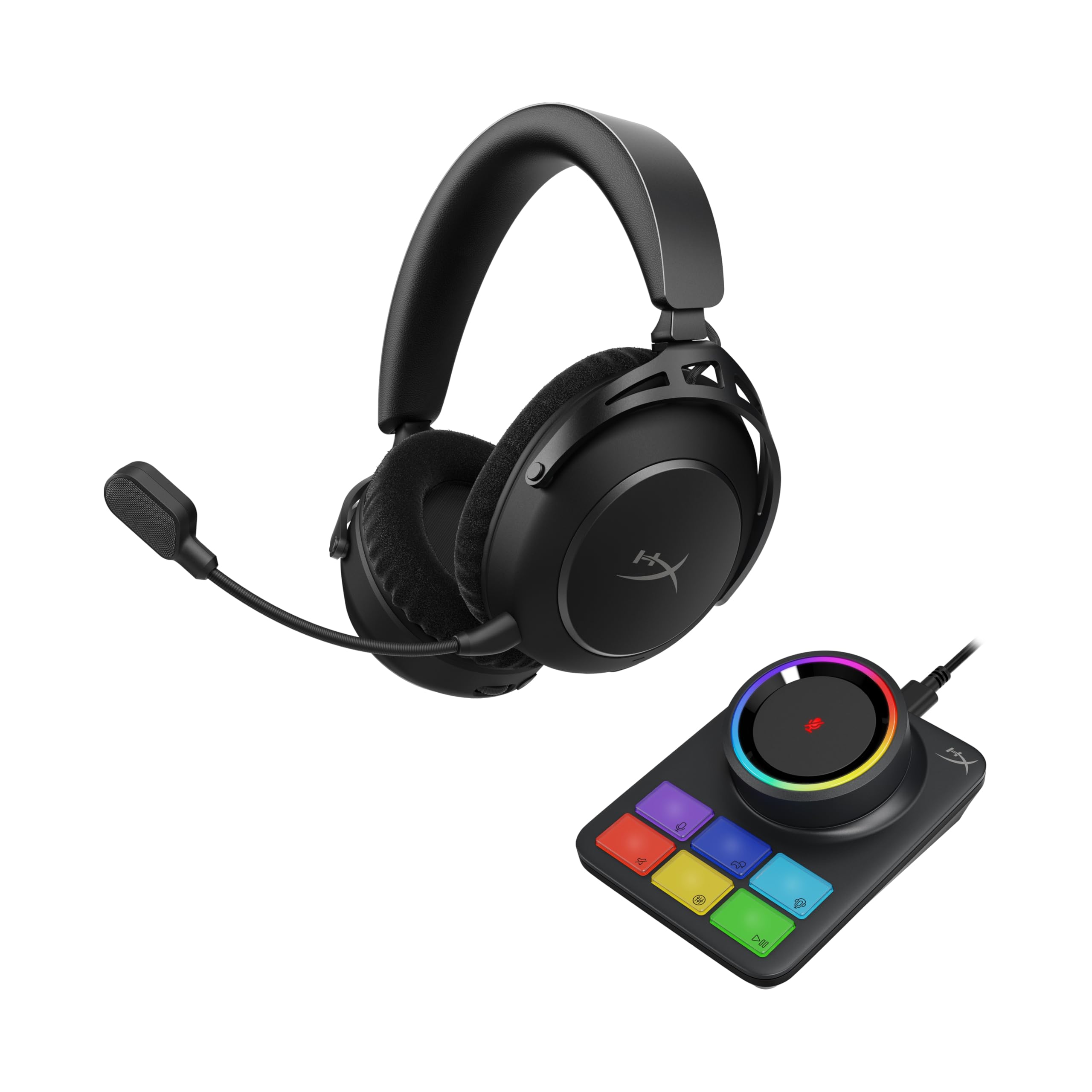 HyperX Cloud Alpha 2 Wireless, Casque Gaming sans Fil, 250h d'autonomie, Bluetooth, Station RGB, Haut-​parleurs Double Chambre 53 mm, Micro détachable,​Compatibilité PC PS5 PS4 Switch Mobile, Noir