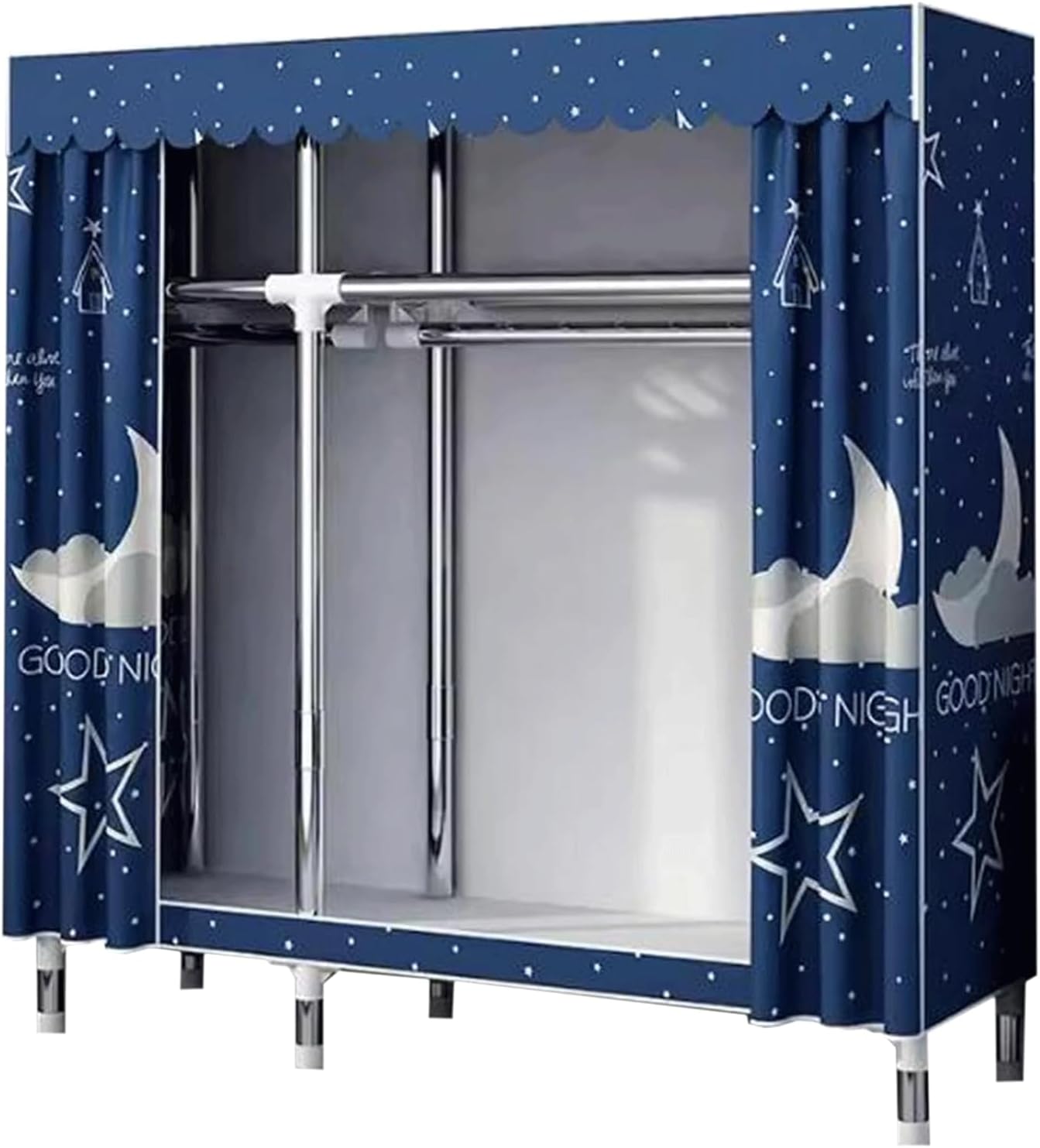 large closets Large Closet Thick Metal Frame Wardrobe Closet Fashion Cloth Closet Easy to Assemble Portable Closets for Bedroom Closet Space-saving