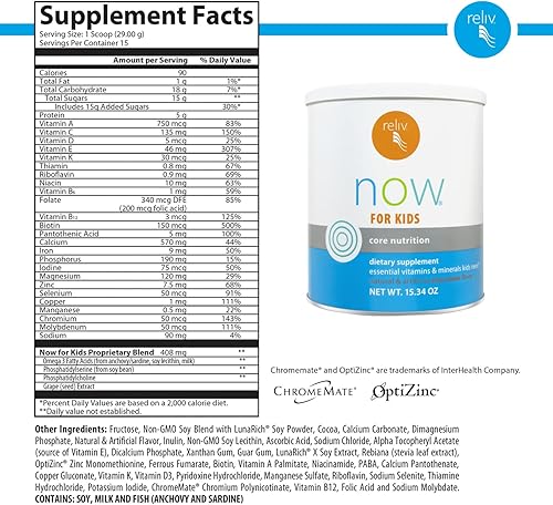 Miniatura 2 de RELIV Ahora para niños - Batido nutricional que da a los niños energía duradera. Incluye vitaminas y minerales esenciales con una mezcla de