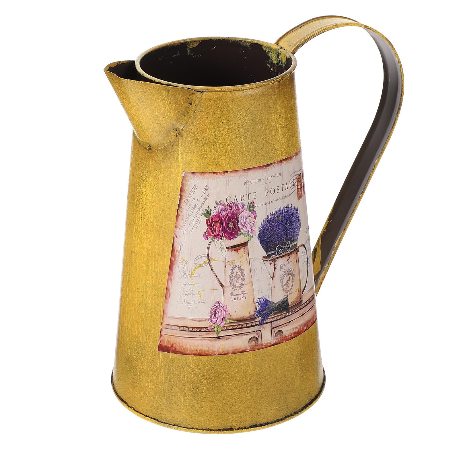 Vase décoratif jaune BETOOKY pour illuminer votre salon avec des fleurs artificielles