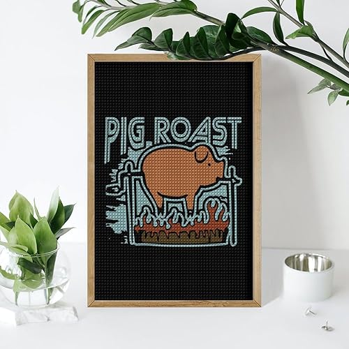 Miniatura 7 de Pig Roast Diamond Art Painting Kits Full Square Drill DIY Picture Art Crafts for Home Wall Decor