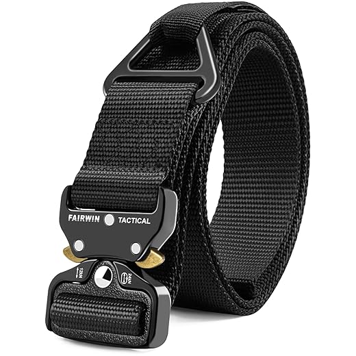 FAIRWIN Men's Tactical Belt, Rigger Belt, Utility Web Nylon Novelty Work Belt for Men