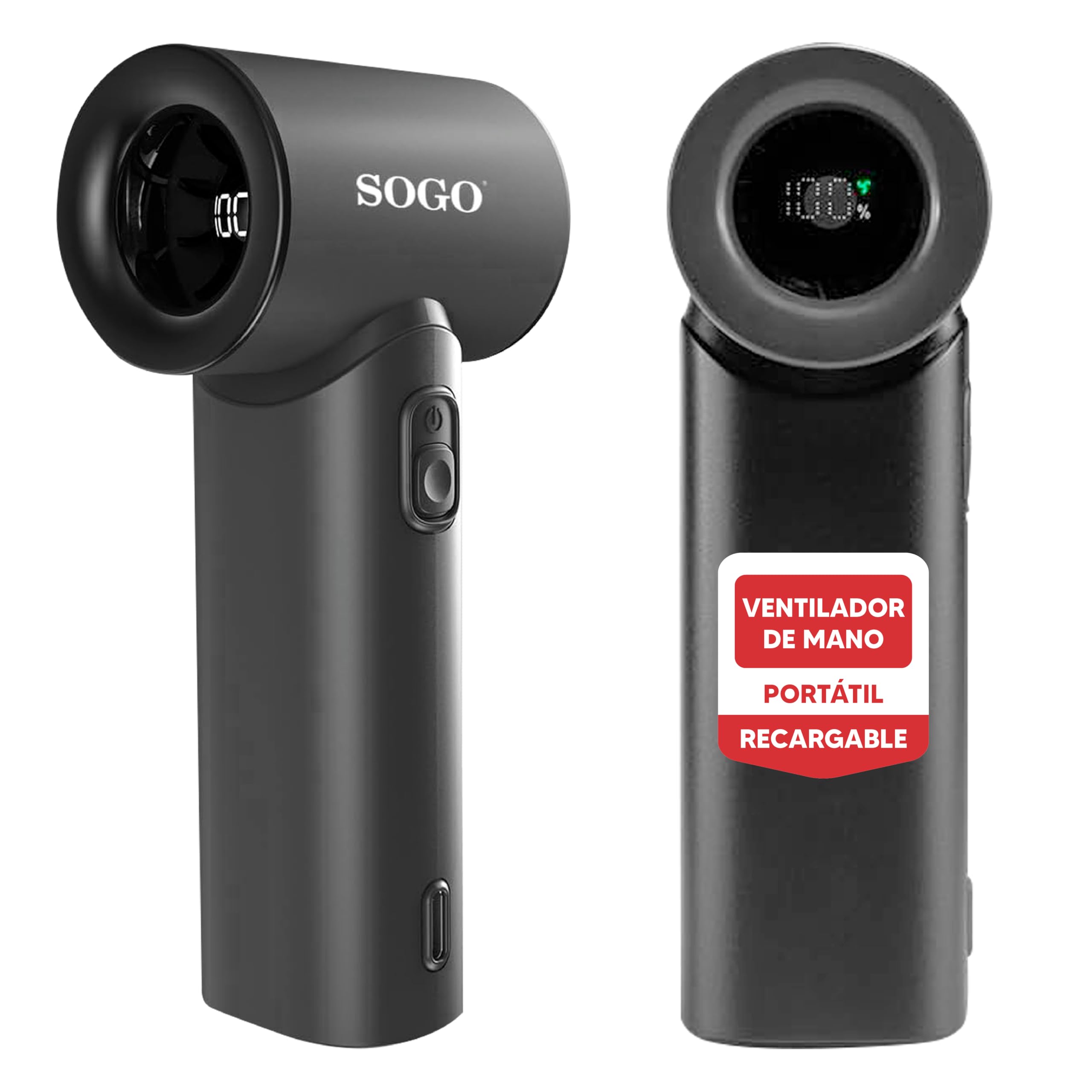 Mini ventilador con batería de 8 horas SOGO ideal para viajes y transporte