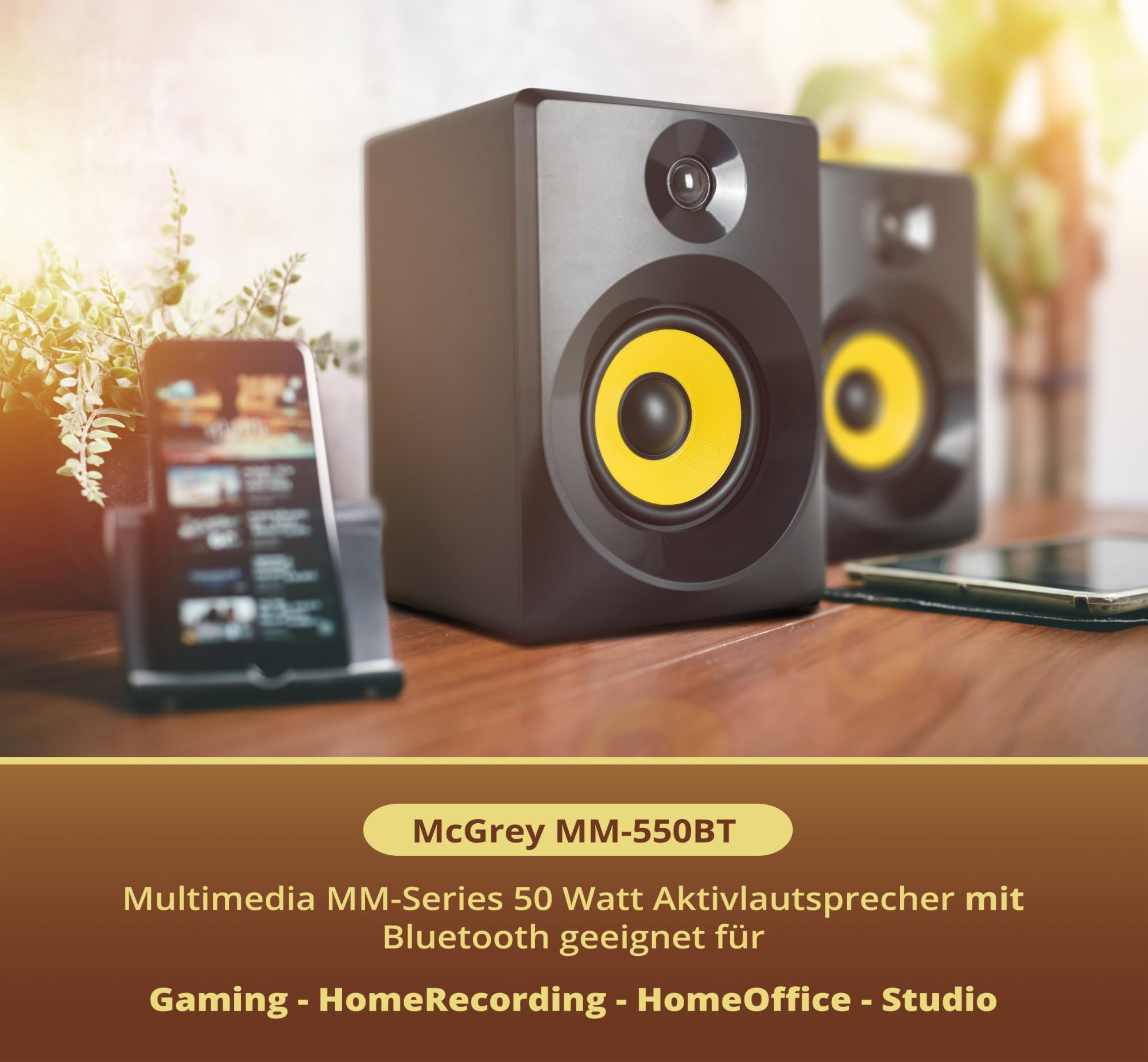 McGrey MM-550BT Altoparlanti Attivi Multimediali, Diametro tweeter: 1" (25