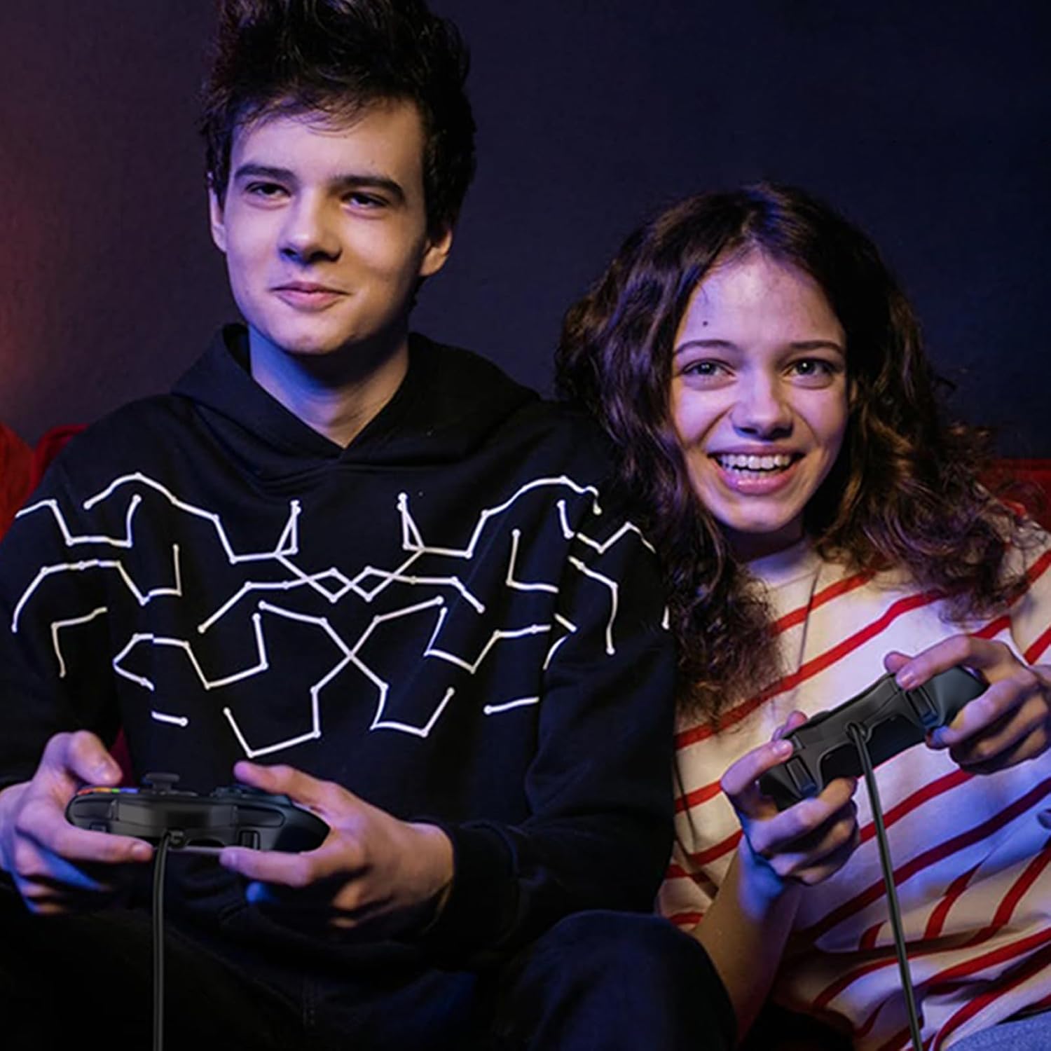 DYONDER Wired PC Controller,Game Controller Joystick with Dual-Vibration Turbo and Hall Trigger Buttons for Windows PC/ PS3/ Android TV Box/Tesla(Black)