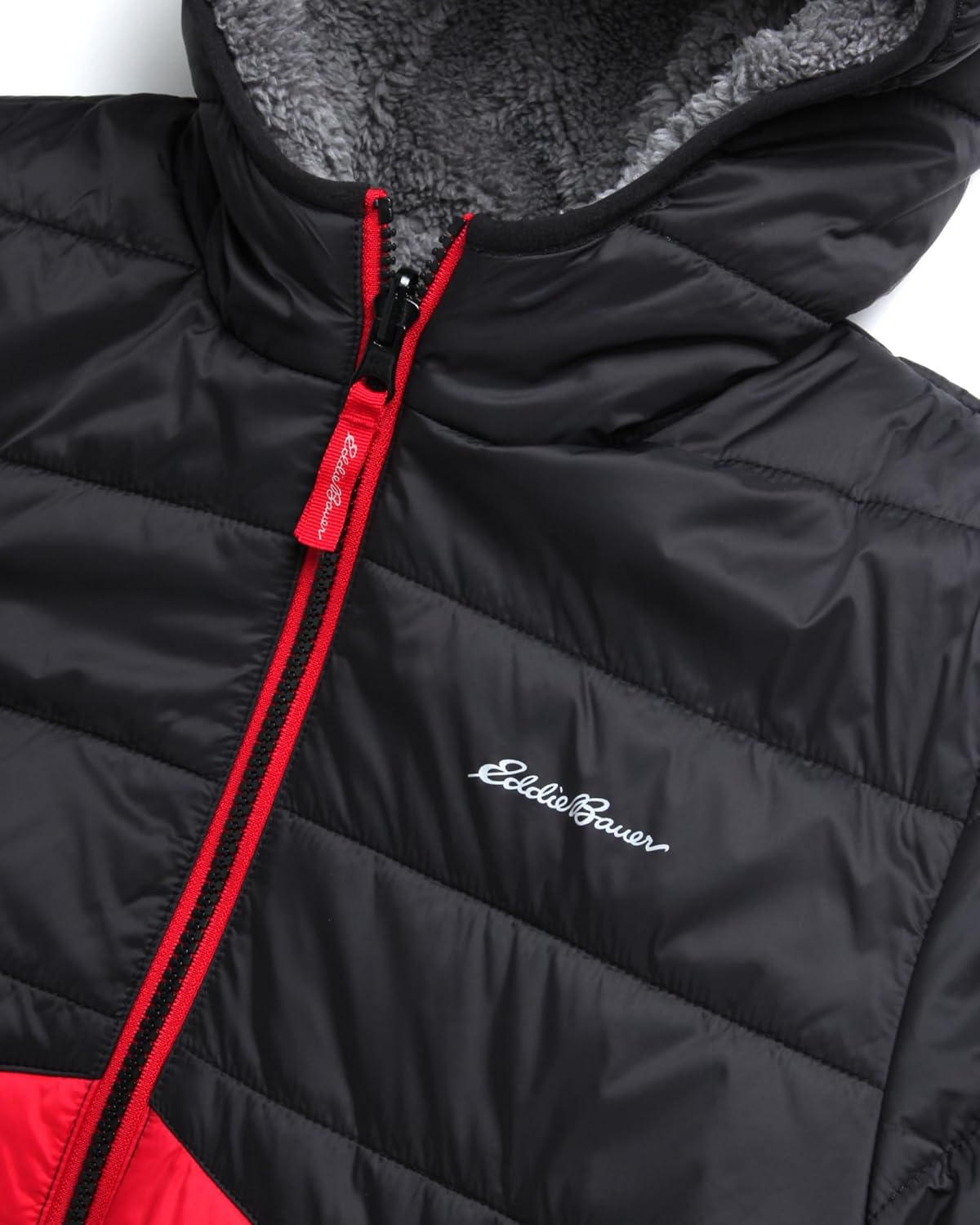 Eddie Bauer Boys' Reversible Jacket - Waterproof Lightweight Fleece Lined Hooded Puffer Coat - Boys Outerwear Jacket (5-20) - Image 6