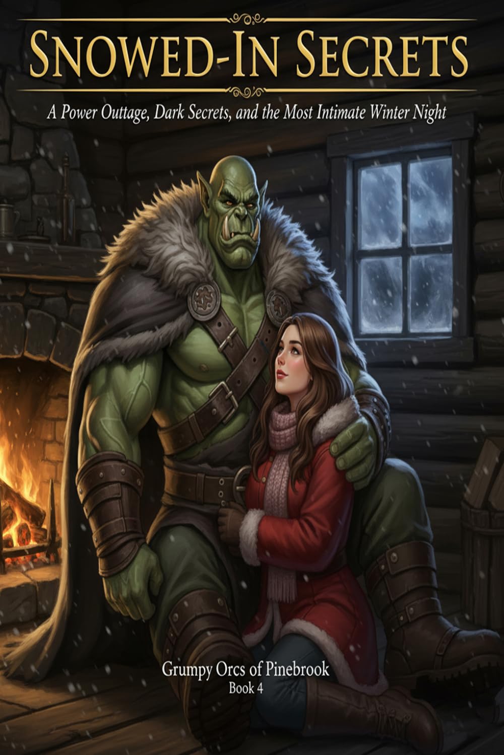 Snowed-In Secrets: A Power Outage, Dark Secrets, and the Most Intimate Winter Night: 4 (Grumpy Orcs of Pinebrook : A Cozy Holiday Monster Romance ... Love, Snowstorms, and the Softest Orcs Alive)