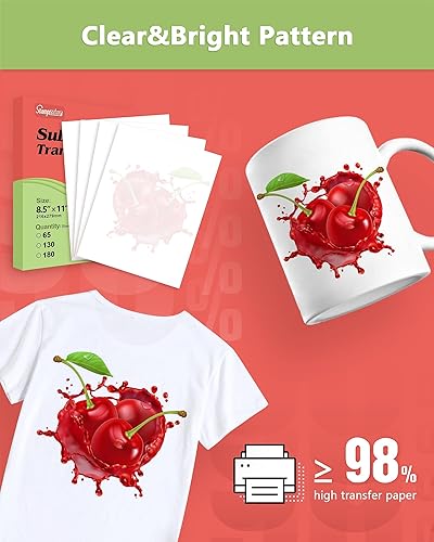 Miniatura 2 de Stampcolour Papel de sublimación de 8.5 x 11 pulgadas, 130 hojas de papel de transferencia de calor A4 compatible con Epson HP Canon Sawgrass