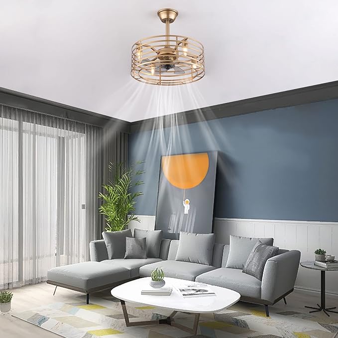 Ventilador de Techo 20 Pulgadas con Luz y Control Remoto 3 V miniatura 2