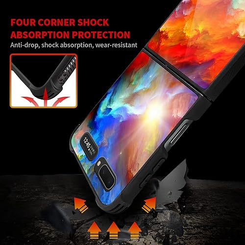 Miniatura 4 de CARLOCA Funda compatible con Samsung Galaxy Z Flip 5G, diseño gráfico de identidad, a prueba de golpes, antiarañazos, de acrílico duro para Samsung