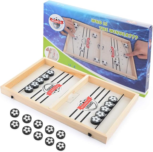 HellDoler Fast Sling Puck Game,Foosball Winner Board Game,Ice Hockey Game ,Table Desktop Battle Board Game,Parent-Children Interactive Chess Board Toys for Kids, Children