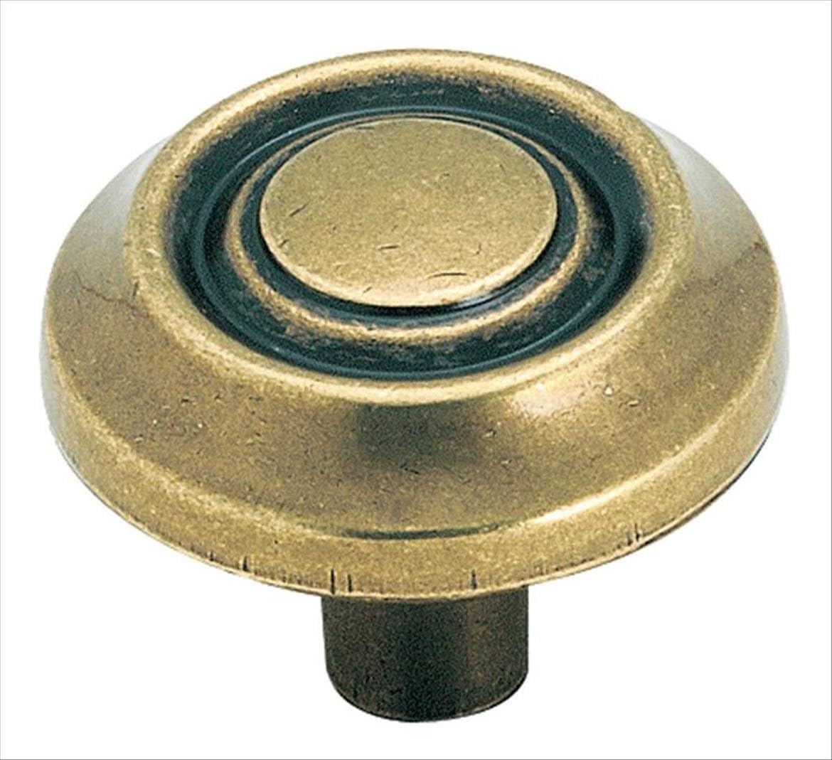 Amerock | Cabinet Knob | Burnished Brass | 1-1/4 inch (32 mm) Diameter | Everyday Heritage | 1 Pack | Drawer Knob | Cabinet Hardware