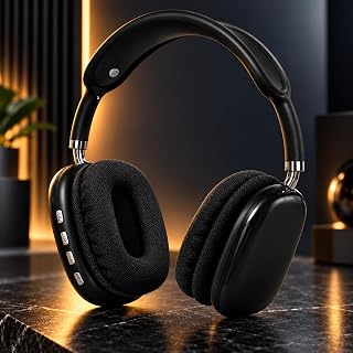 Headphone Bluetooth Sem Fio Over Ear, Fone de Ouvido com Almofadas Acolchoadas e Arco Confortável, Headset para Música, Filmes, Estudos, Trabalho