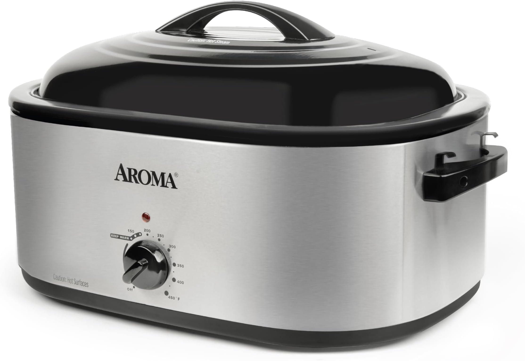 Aroma Housewares 22Qt. Roaster Oven with self basting lid stainless steel