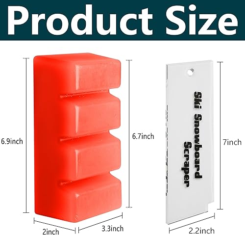 Miniatura 9 de LFUTARI Cera universal para esquí y snowboard, 2 unidades, 0.4 libras (180 gm) para todas las temperaturas de nieve, protege el esquí y el snowboard