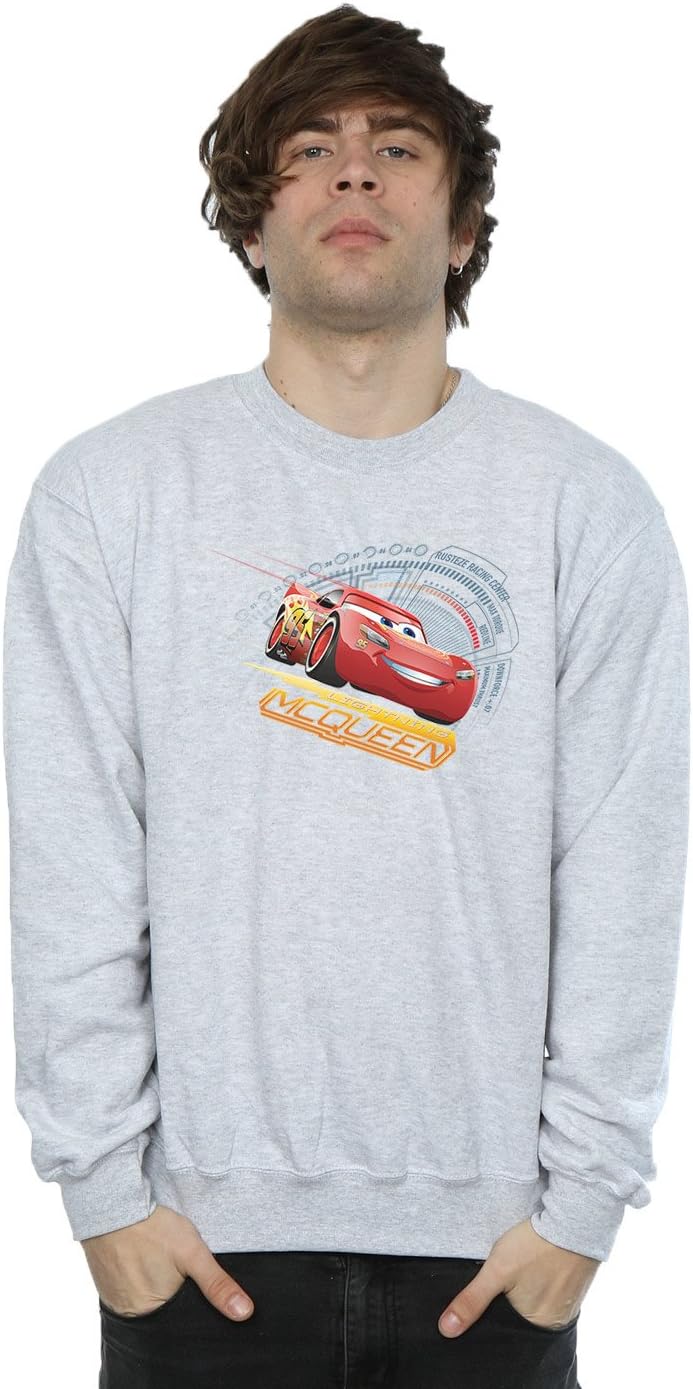 Disney Men’s Cars Lightning McQueen Sweatshirt XX-Large Sport Grey