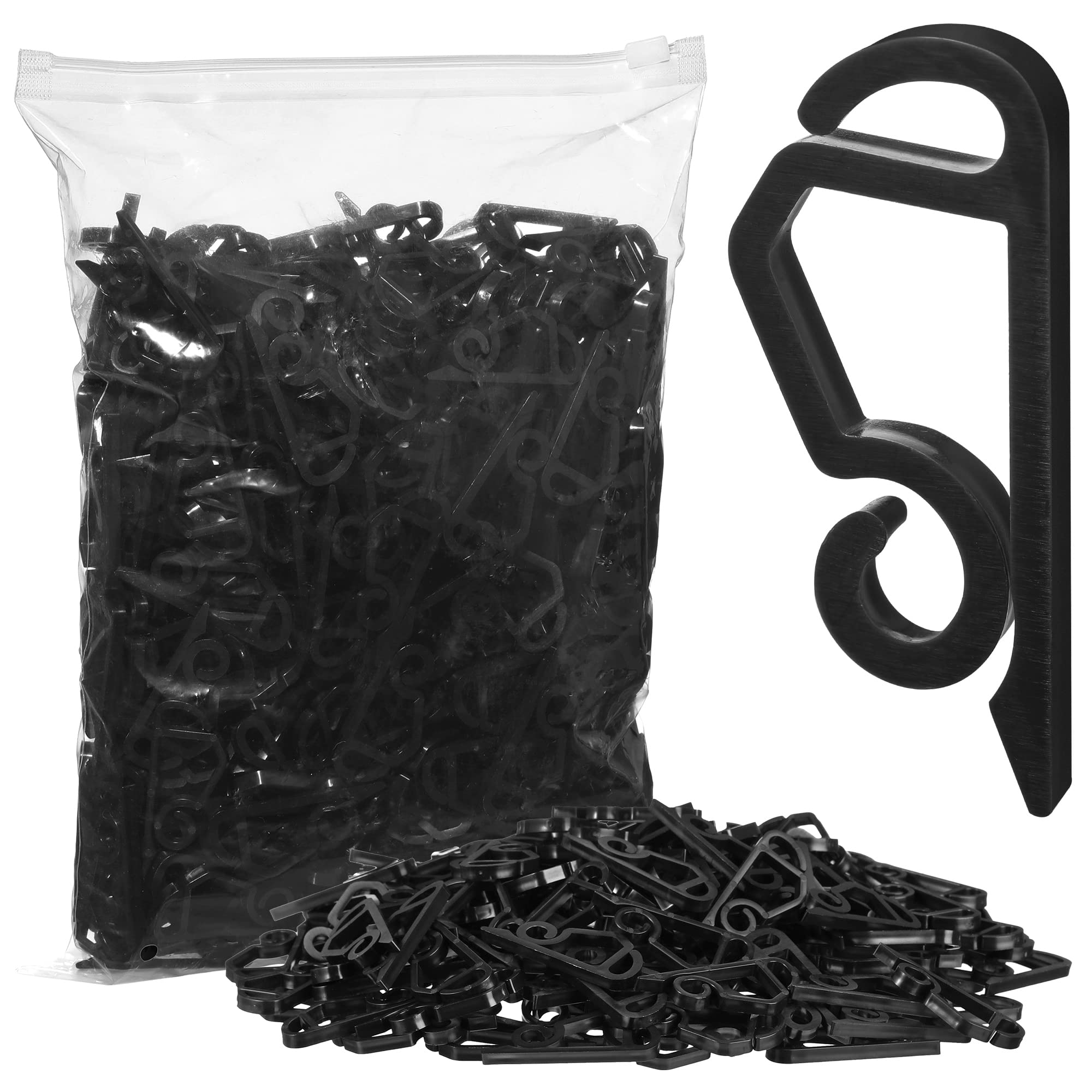 Marsui Christmas Light Clip Outdoor Gutter Hook Weatherproof Outdoor Light Clip Holiday Light Clip for Christmas Decoration String Light (300, Black) — image 1