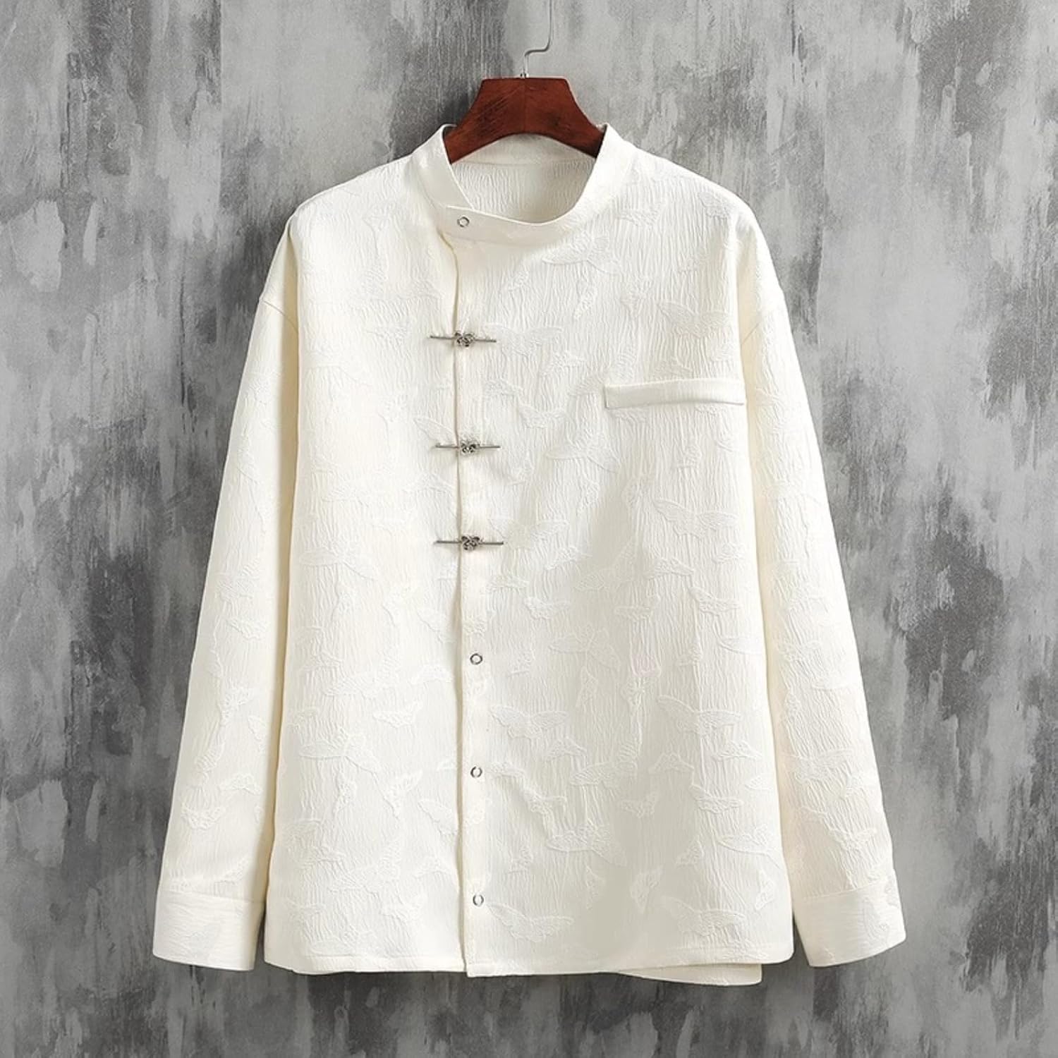 Men's Shirts Outerwear with Retro Chinese-Style Tops
