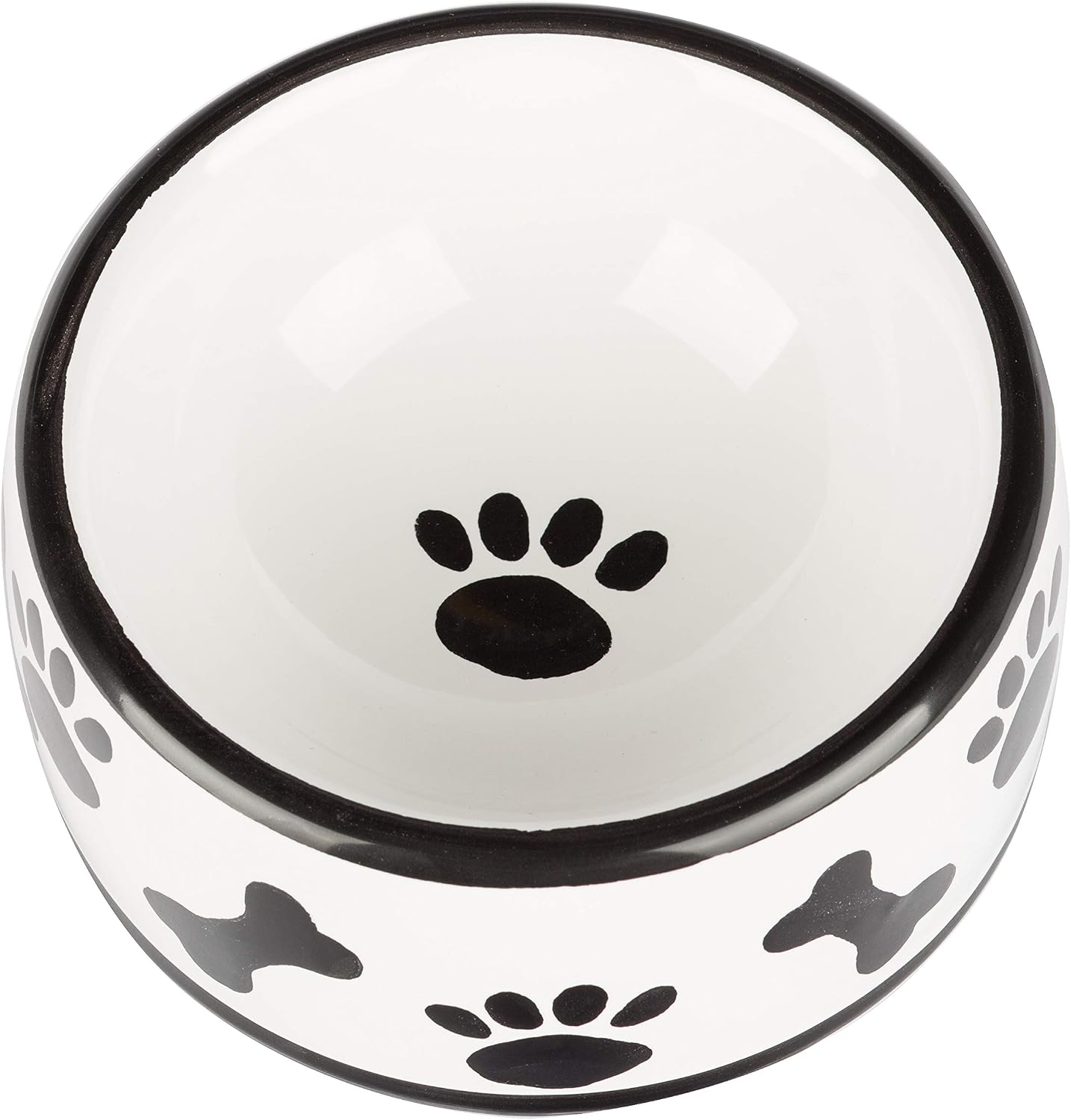 Creature Comforts Round Dish - Medium - Black & White