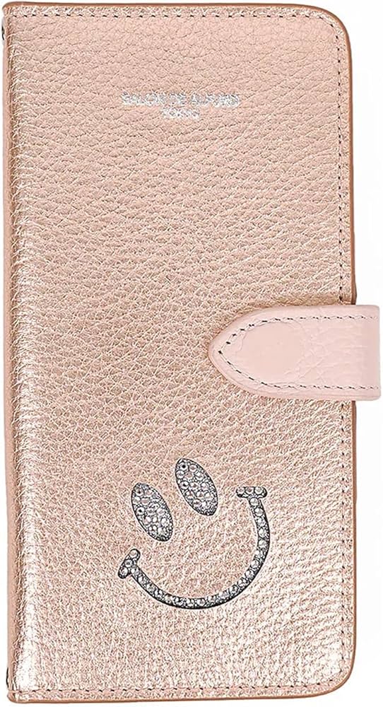 【多機種対応】サロンドアルファード 手帳型 スマホケース スマイル シルバー Amazon.co.jp: [サロンドアルファード] iPhone 手帳型