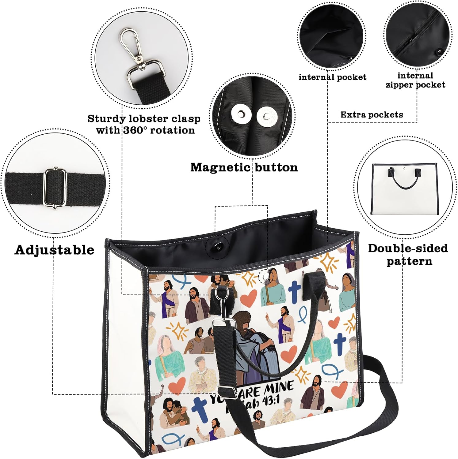 CMNIM Movie Merchandise Gifts Christian Crossbody Bag Religious Shoulder Bag for Women